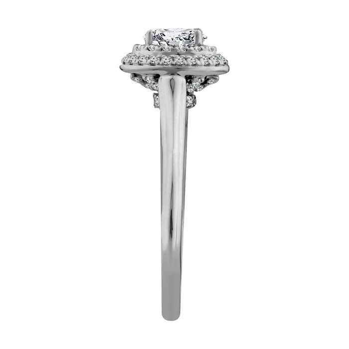 Goldia 075 CT TW Oval Natural Diamond Double Frame Engagement Ring in Solid 14K White Gold Rings Goldia 075 CT TW Oval Natural Diamond Double Frame Engagement Ring in Solid 14K White Gold Rings