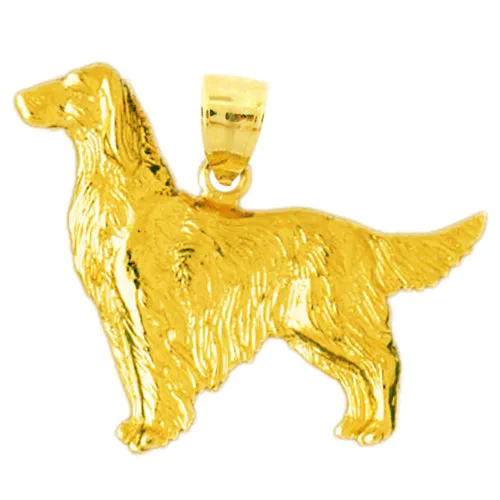 Goldia 14K Gold Golden Retriever Pendant PreStyled Sets