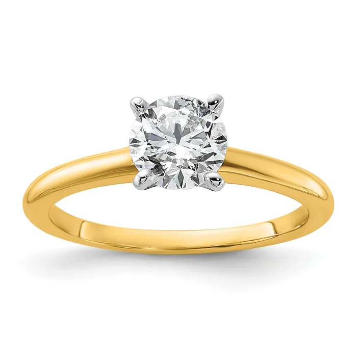 Goldia 14k Rose Gold Twotone 1 Ct Certified Lab Grown Diamond VS F Round Solitaire Engagement Ring Rings Goldia 14k Rose Gold Twotone 1 Ct Certified Lab Grown Diamond VS F Round Solitaire Engagement Ring Rings