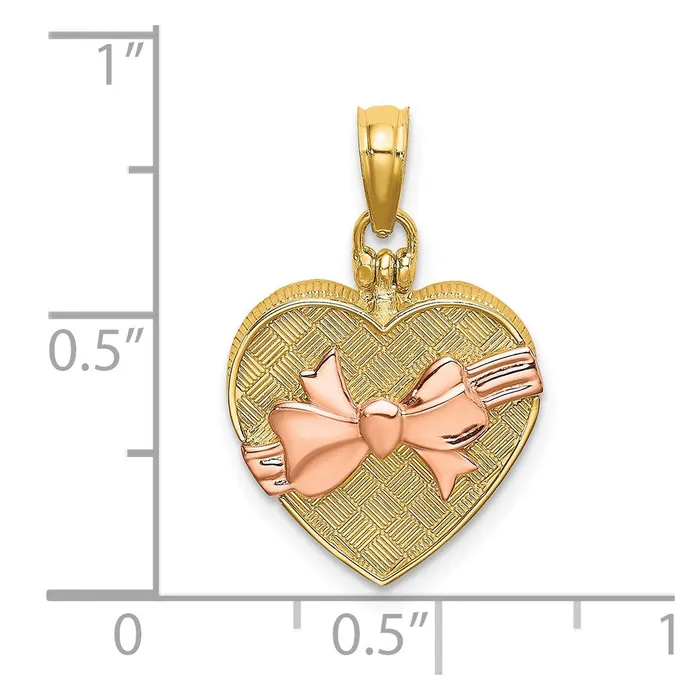 Goldia 14k Twotone Gold 3D Candy Box wEnamel I LOVE YOU Inside Charm Rings