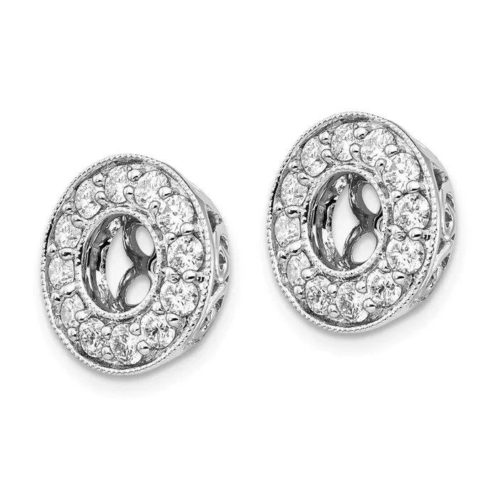 Goldia 14k White Gold True Origin Lab Grown Real Diamond VSSI D E F Earring Jackets Earrings