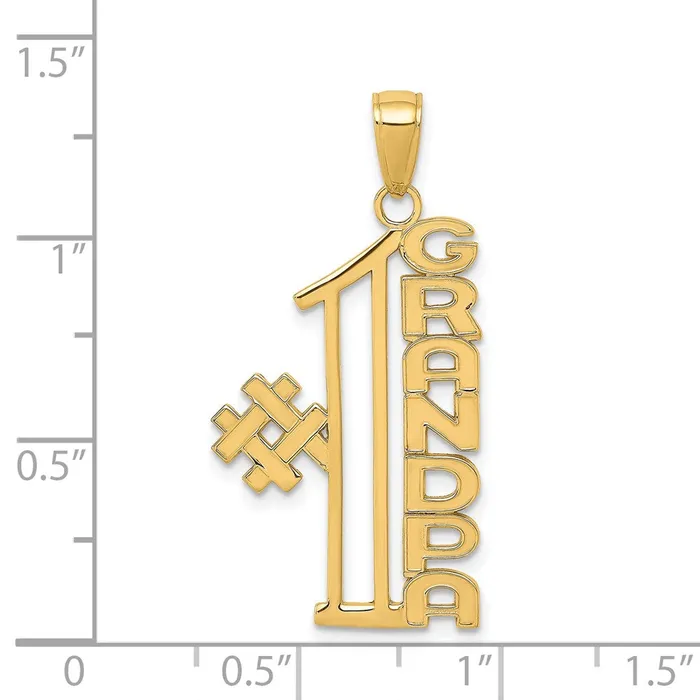 Goldia 14k Yellow Gold 1 GRANDPA Pendant PreStyled Sets