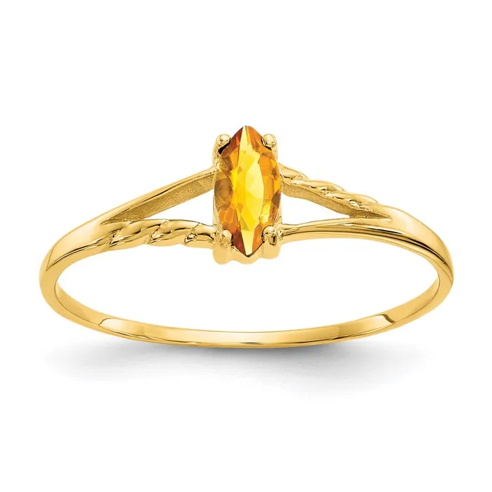 Goldia 14K Yellow Gold Citrine Birthstone Ring Rings
