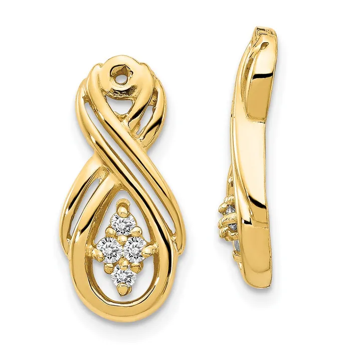 goldiaca Earrings 14k A Infinity Diamond Earring Jacket