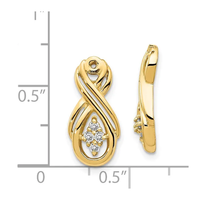 goldiaca Earrings 14k A Infinity Diamond Earring Jacket