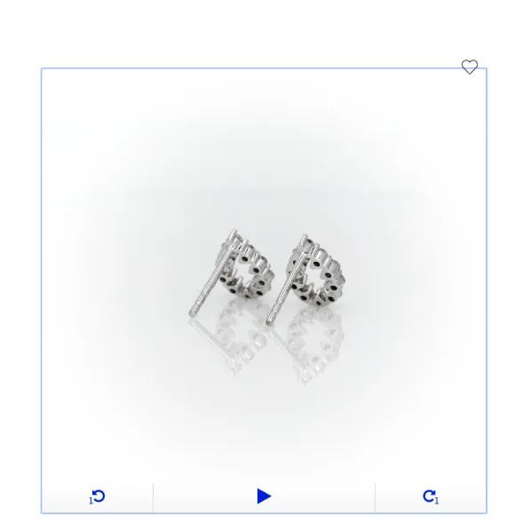 Goldiacom Earrings 14 Ct Genuine Diamond Open Pear Shape Pav Stud Earrings in 14K Gold