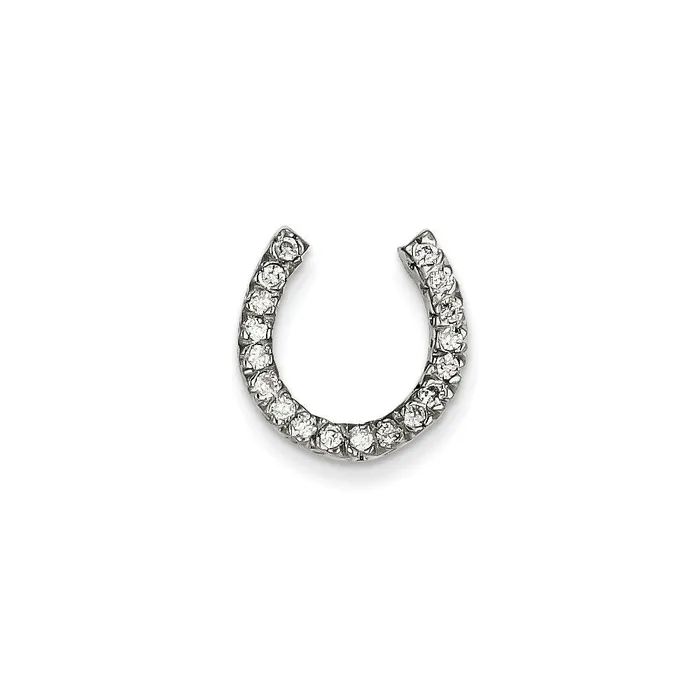 Goldiacom Necklaces 14k White Gold A Diamond chain slide