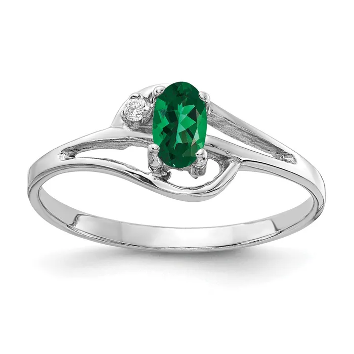 Goldiacom Rings 14k White Gold 5x3mm Oval Mount St Helens AA Real Diamond ring Goldiacom Rings 14k White Gold 5x3mm Oval Mount St Helens AA Real Diamond ring