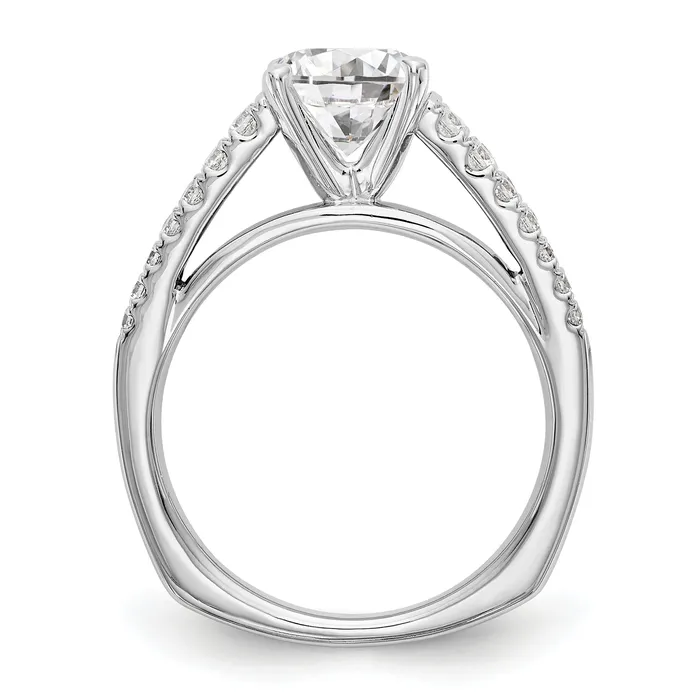 Goldiacom Rings 14k White Gold Simulated Diamond Engagement Ring Goldiacom Rings 14k White Gold Simulated Diamond Engagement Ring
