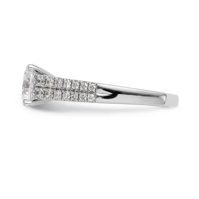 Goldiacom Rings 14k White Gold Simulated Diamond Engagement Ring Goldiacom Rings 14k White Gold Simulated Diamond Engagement Ring