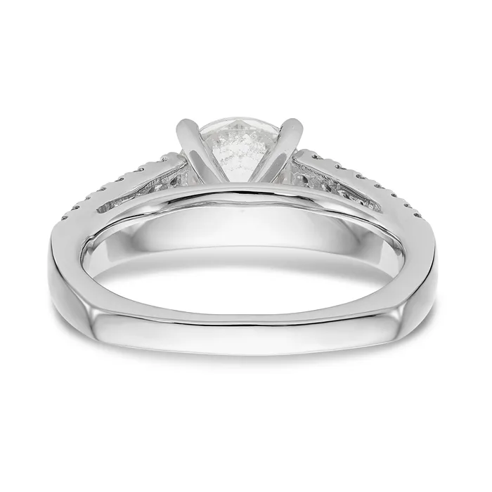 Goldiacom Rings 14k White Gold Simulated Diamond Engagement Ring Goldiacom Rings 14k White Gold Simulated Diamond Engagement Ring