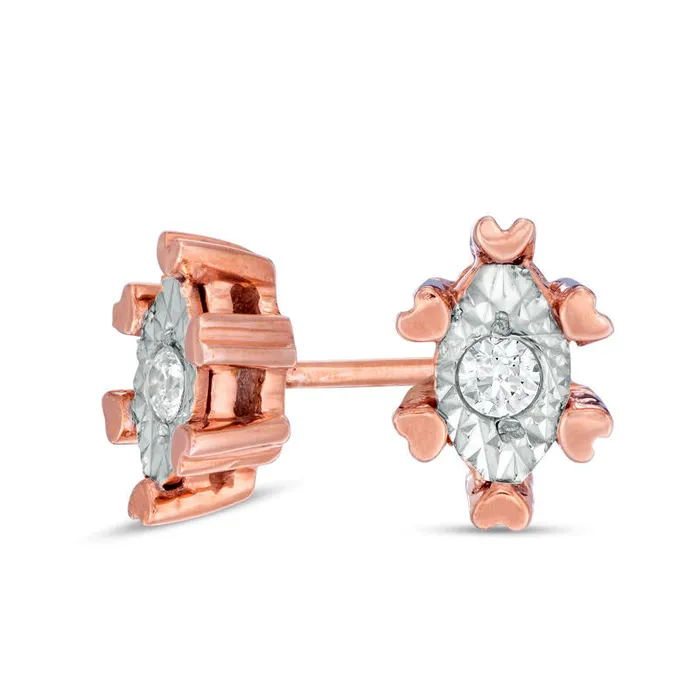Goldia Earrings 02 CT TW Diamond Solitaire Marquise Stud Earrings in 10K Rose Gold Goldia Earrings 02 CT TW Diamond Solitaire Marquise Stud Earrings in 10K Rose Gold
