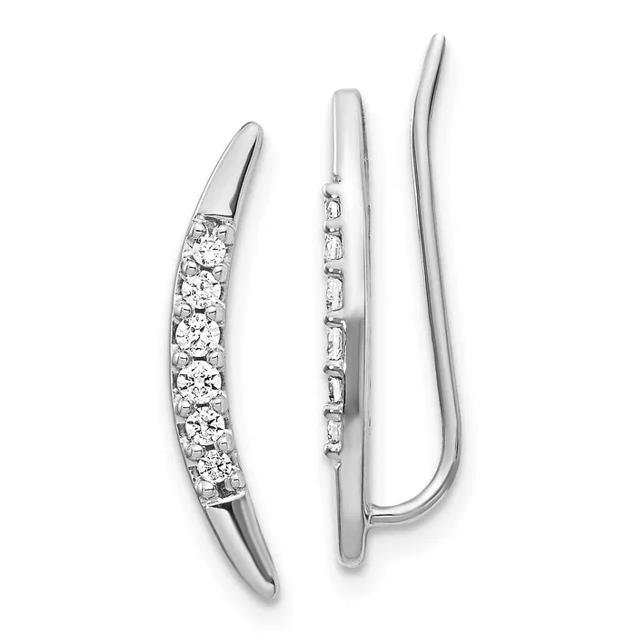 Goldia Earrings 14k White Gold 15 Ct Lab Grown Diamond VSSI G Ear Climber