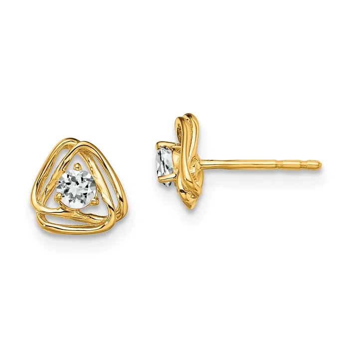 Goldia Earrings 14k Yellow Gold 15 Ct Lab Grown Diamond VSSI G Knot Post Earrings Goldia Earrings 14k Yellow Gold 15 Ct Lab Grown Diamond VSSI G Knot Post Earrings