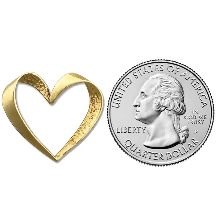 Goldia Necklaces 14K Gold Floating Heart Pendant