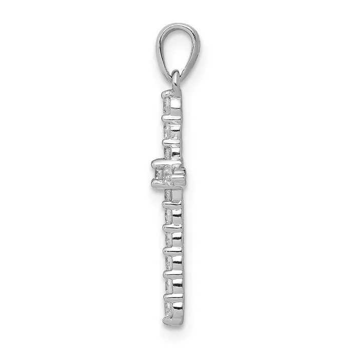 Goldia Necklaces 14k White Gold 14 Ct Lab Grown Diamond VSSI G Cross Pendant