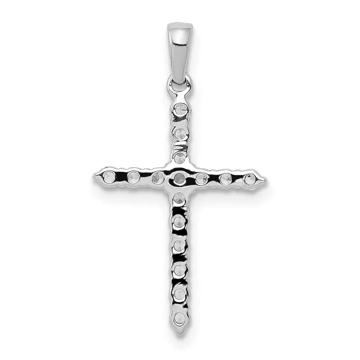 Goldia Necklaces 14k White Gold 14 Ct Lab Grown Diamond VSSI G Cross Pendant