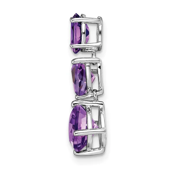 Goldia Necklaces 14k White Gold Amethyst Chain Slide