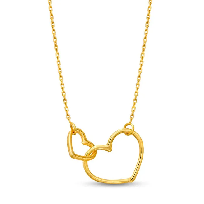 Goldia Necklaces Interlocking Hearts Necklace in 14K Gold