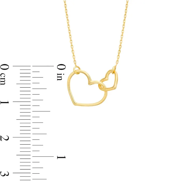 Goldia Necklaces Interlocking Hearts Necklace in 14K Gold Goldia Necklaces Interlocking Hearts Necklace in 14K Gold