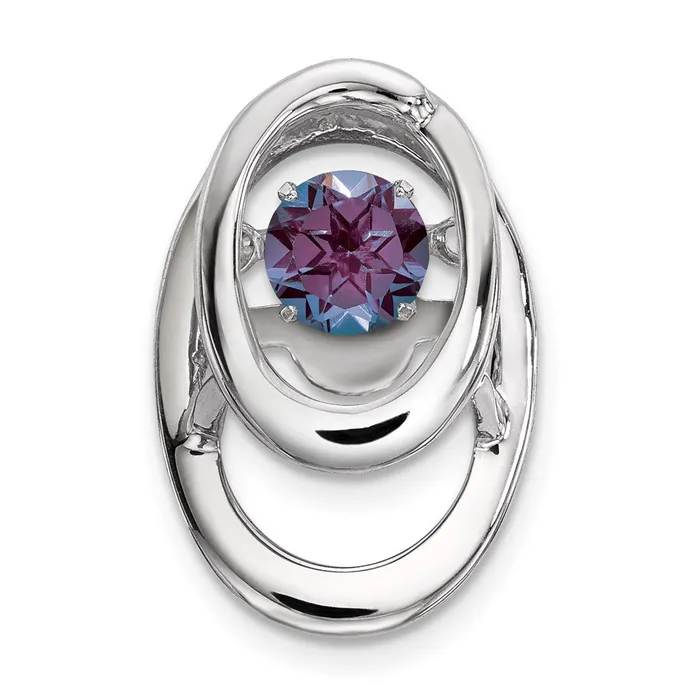 Goldia Necklaces Sterling Silver Rhodium Created Alexandrite Birthstone Vibrant Chain Slide Goldia Necklaces Sterling Silver Rhodium Created Alexandrite Birthstone Vibrant Chain Slide