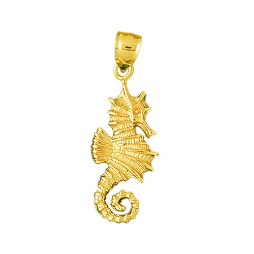 Goldia PreStyled Sets 14K Gold 28MM Seahorse Pendant