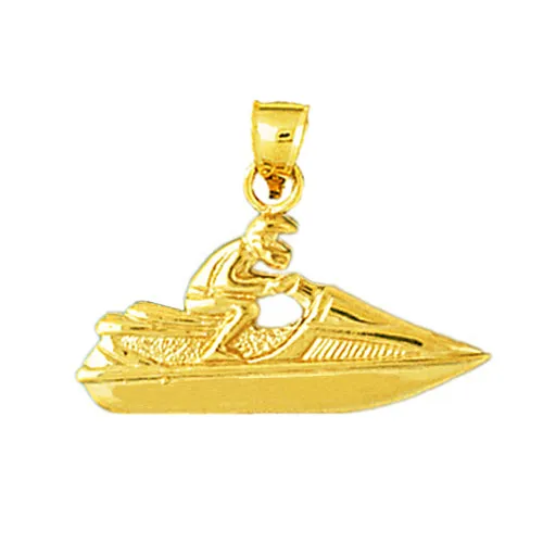 Goldia PreStyled Sets 14K Gold 34MM Jet Ski Pendant