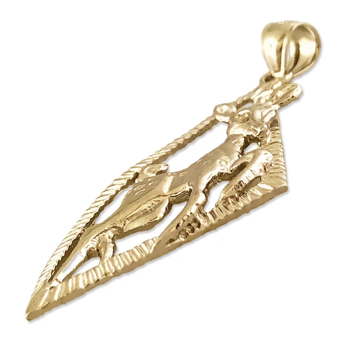 Goldia PreStyled Sets 14K Gold Bambi Deer Pendant Medallion