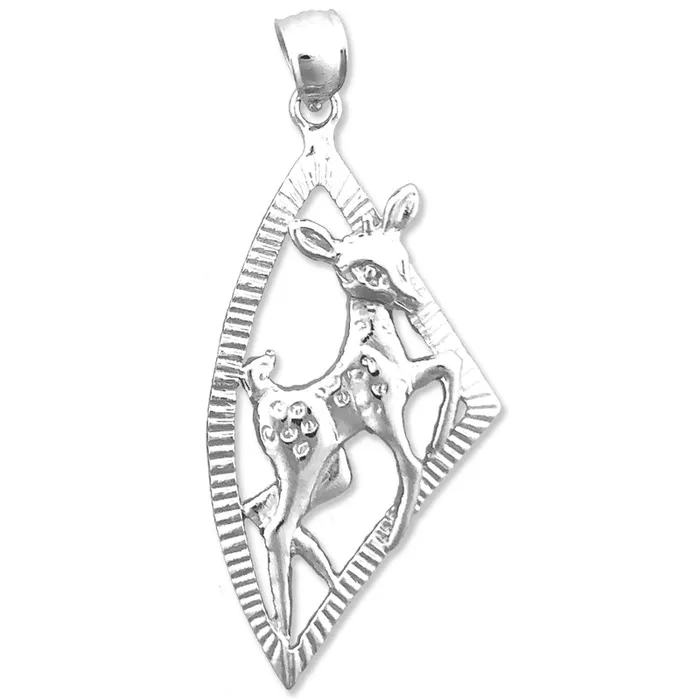 Goldia PreStyled Sets 14K Gold Bambi Deer Pendant Medallion