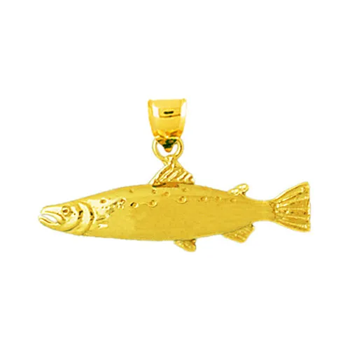 Goldia PreStyled Sets 14K Gold Salmon Pendant