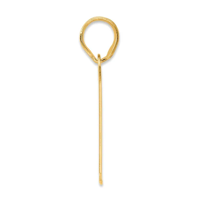 Goldia PreStyled Sets 14k Yellow Gold Polished Block Number 77 Pendant
