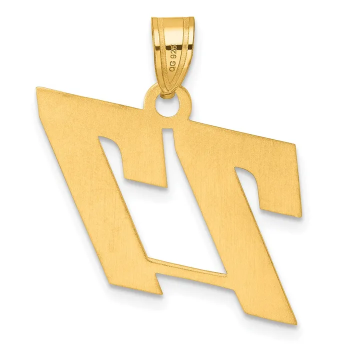 Goldia PreStyled Sets 14k Yellow Gold Polished Block Number 77 Pendant