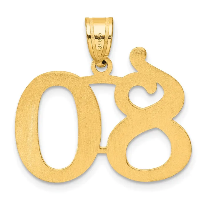 Goldia PreStyled Sets 14k Yellow Gold Polished Number 80 Pendant