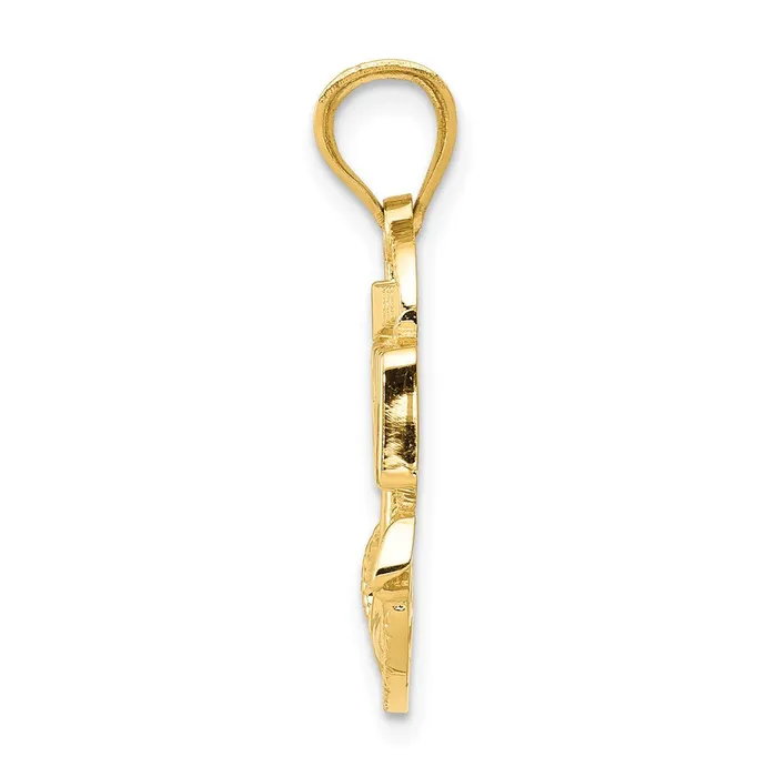 Goldia PreStyled Sets 14k Yellow Gold United States Navy USN Anchor Pendant