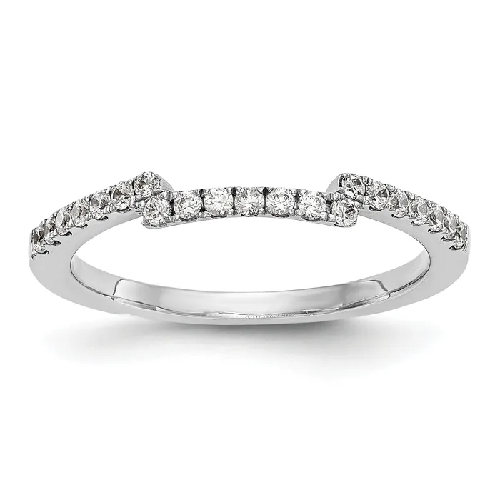 Goldia Rings 026ct CZ Solid Real 14k White Gold Wedding Wedding Band Ring Goldia Rings 026ct CZ Solid Real 14k White Gold Wedding Wedding Band Ring