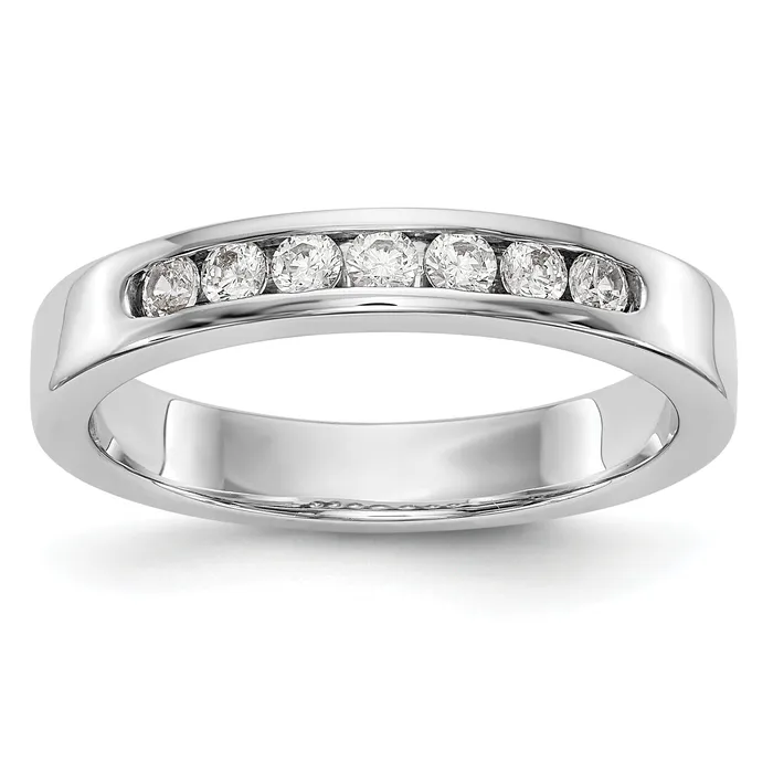 Goldia Rings 027ct CZ Solid Real 14K White Gold 721mm Stone Channel Wedding Band Ring Goldia Rings 027ct CZ Solid Real 14K White Gold 721mm Stone Channel Wedding Band Ring