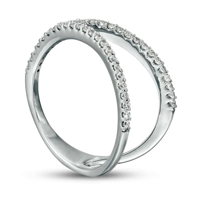Goldia Rings 033 CT TW Natural Diamond Orbit Ring in Sterling Silver Goldia Rings 033 CT TW Natural Diamond Orbit Ring in Sterling Silver