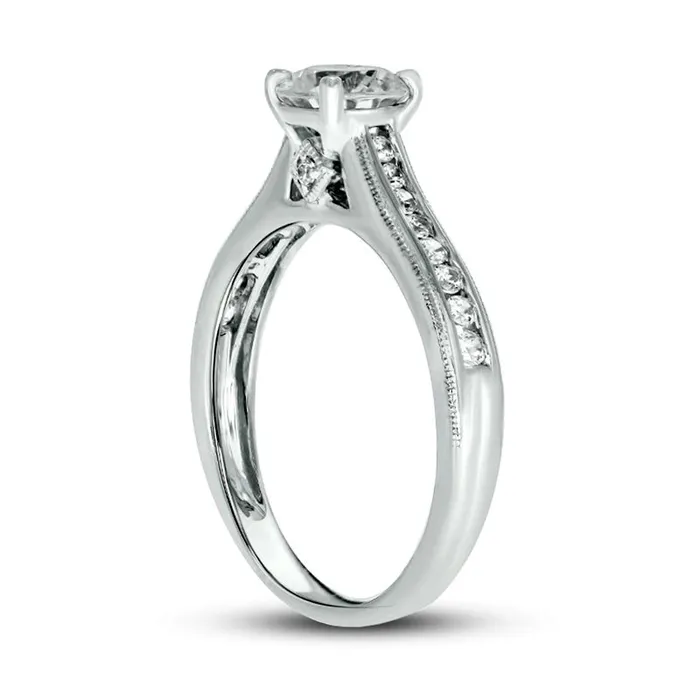 Goldia Rings 10 CT TW Natural Diamond Antique VintageStyle Engagement Ring in Solid 14K White Gold II2 Goldia Rings 10 CT TW Natural Diamond Antique VintageStyle Engagement Ring in Solid 14K White Gold II2
