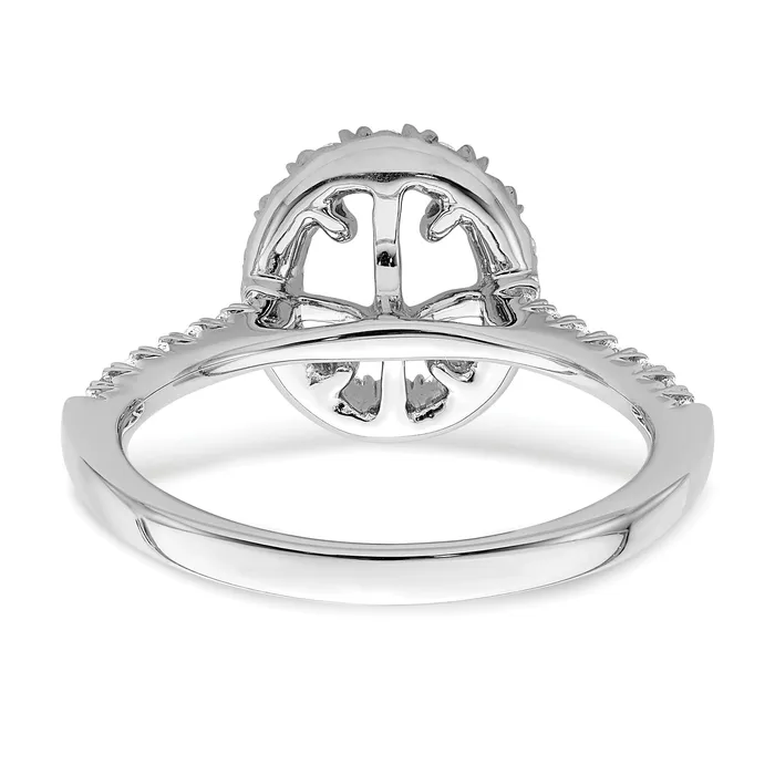Goldia Rings 150ct CZ Solid Real 14K White Gold Oval Halo Engagement Ring