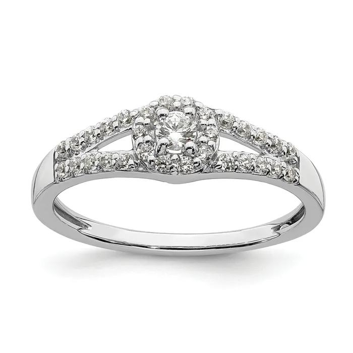 Goldia Rings 10k White Gold 13 Ct Lab Grown Diamond VSSI G Round Halo Engagement Ring Goldia Rings 10k White Gold 13 Ct Lab Grown Diamond VSSI G Round Halo Engagement Ring