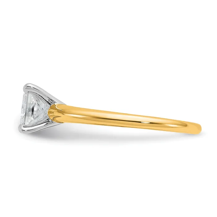 Goldia Rings 14k Twotone 1 Ct Lab Grown Diamond VSSI G Princess Solitare Engagement Ring