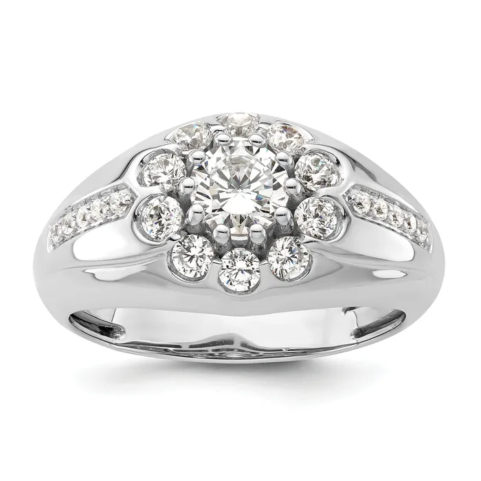 Goldia Rings 14k White Gold 1 12 Ct Lab Grown Diamond VSSI G Mens Ring