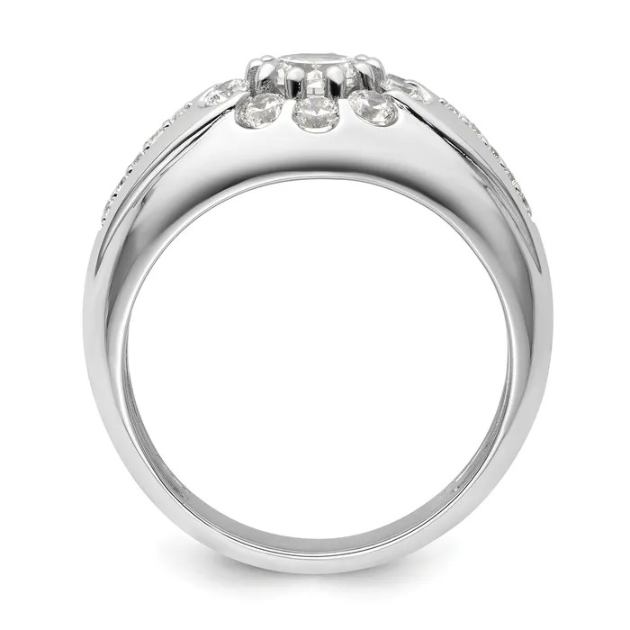 Goldia Rings 14k White Gold 1 12 Ct Lab Grown Diamond VSSI G Mens Ring