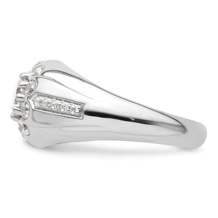 Goldia Rings 14k White Gold 1 12 Ct Lab Grown Diamond VSSI G Mens Ring