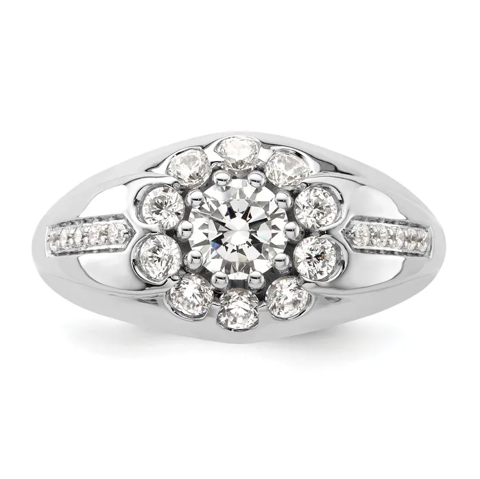 Goldia Rings 14k White Gold 1 12 Ct Lab Grown Diamond VSSI G Mens Ring