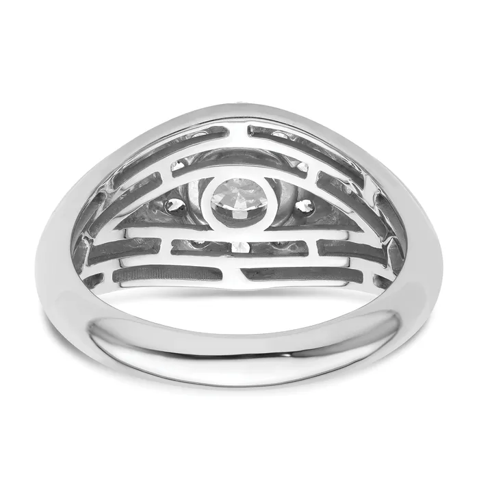 Goldia Rings 14k White Gold 1 12 Ct Lab Grown Diamond VSSI G Mens Ring