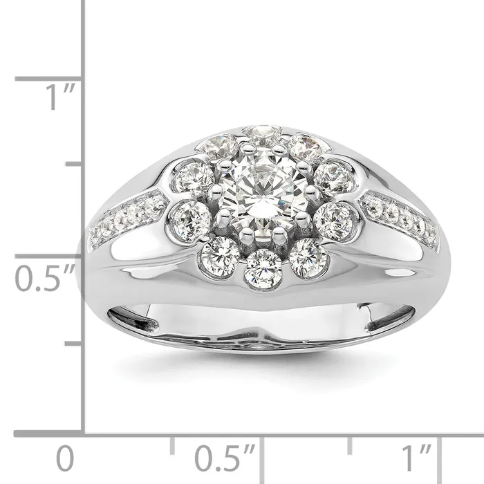 Goldia Rings 14k White Gold 1 12 Ct Lab Grown Diamond VSSI G Mens Ring