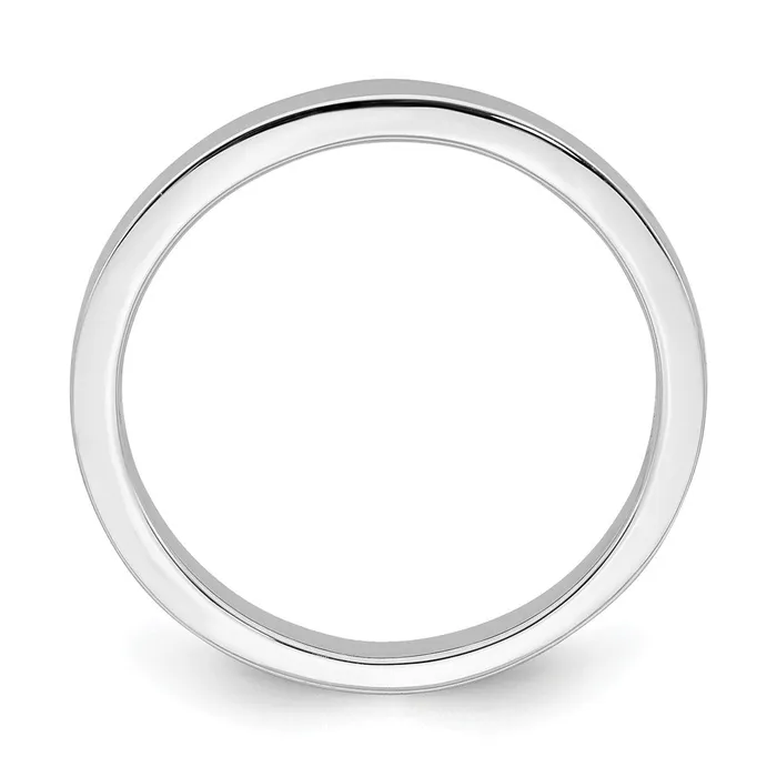 Goldia Rings 14k White Gold Contoured Band