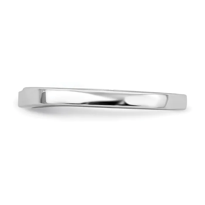 Goldia Rings 14k White Gold Contoured Band