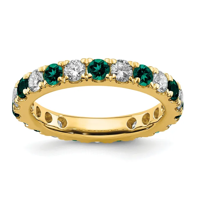 Goldia Rings 14k Yellow Gold 1 15 Ct Lab Grown Diamond VSSI G and Lab Created Alexandrite Eternity Band Ring Goldia Rings 14k Yellow Gold 1 15 Ct Lab Grown Diamond VSSI G and Lab Created Alexandrite Eternity Band Ring